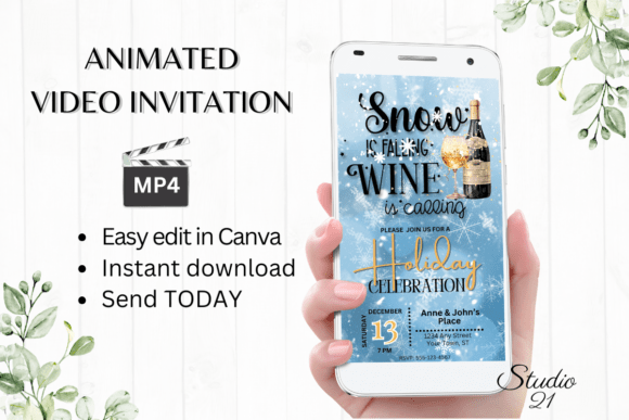 Download Animated Christmas Holiday Invitation - Premium Resources